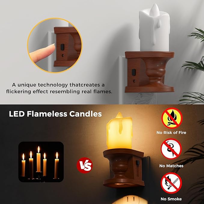 L LOHAS LED Night Light, Flameless Candle Night Light - Image 2