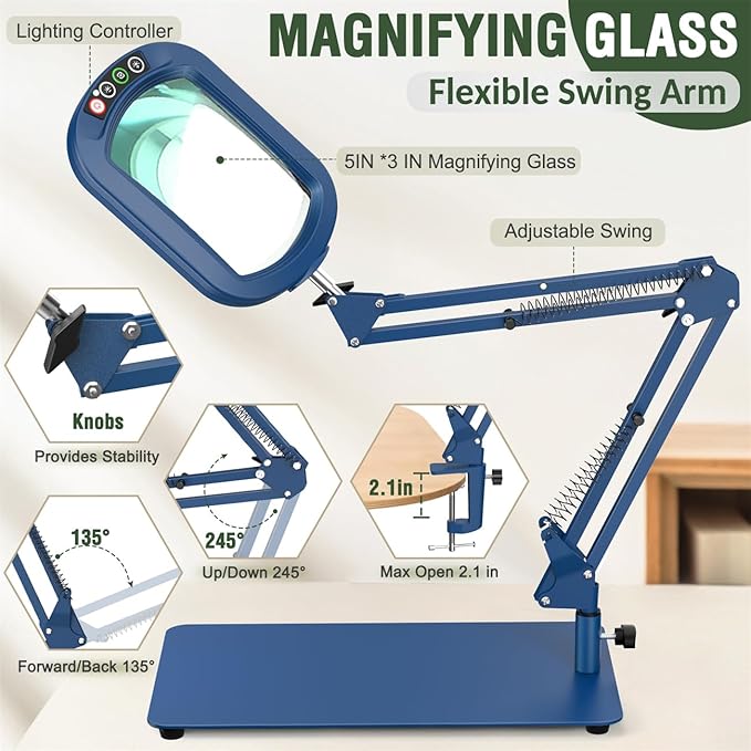 Veemagni 10X Rectangle Magnifying Glass - Image 5