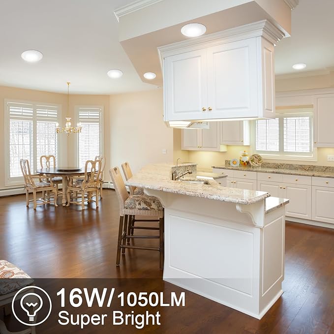 18-Pack 6 Inch Disk Lights, 2700K-5000K Adjustable, CRI 90+, Dimmable 10%-100% - Image 3