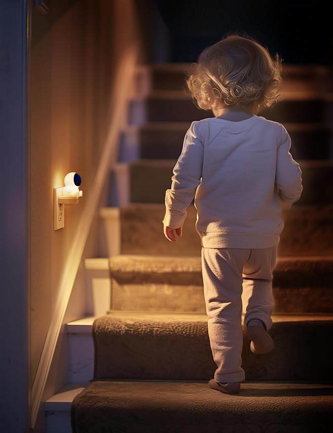 L LOHAS LED Night Light for Kids, 3D Space Night Light Plug in, Dusk to Dawn - Image 6