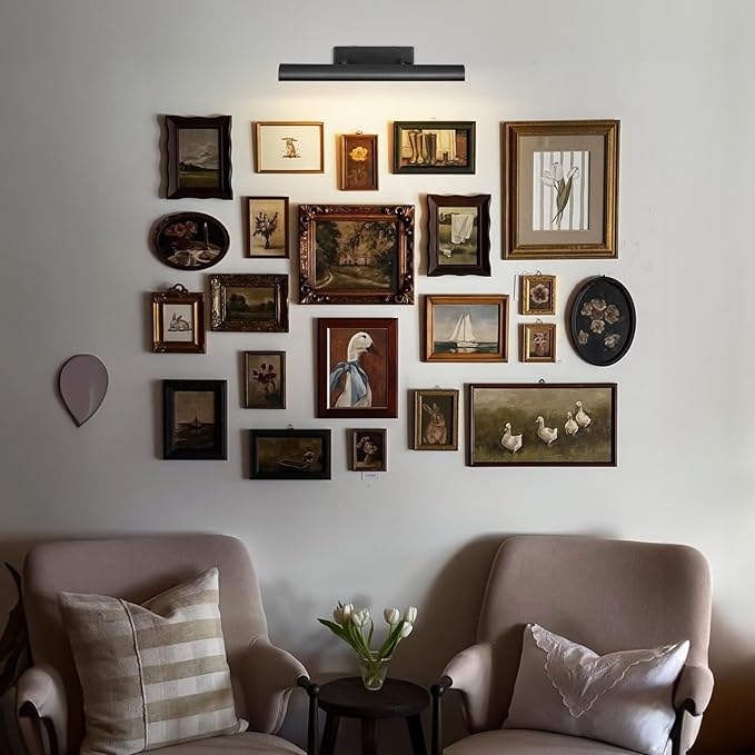 Matte Black Picture Lights for Wall, 3-Light Bronze Art Light, Warm White 2700k - Image 7