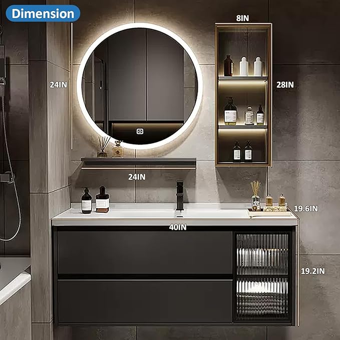 Floating Bathroom Vanity with Sink - Image 2