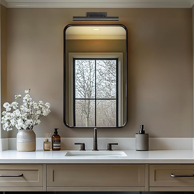 Matte Black Picture Lights for Wall, 3-Light Bronze Art Light, Warm White 2700k - Image 3