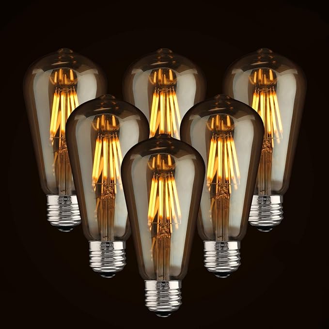 ASOKO LED Dimmable Vintage Edison Led Bulbs 6W Antique Style Edison Light Bulbs by ASOKO