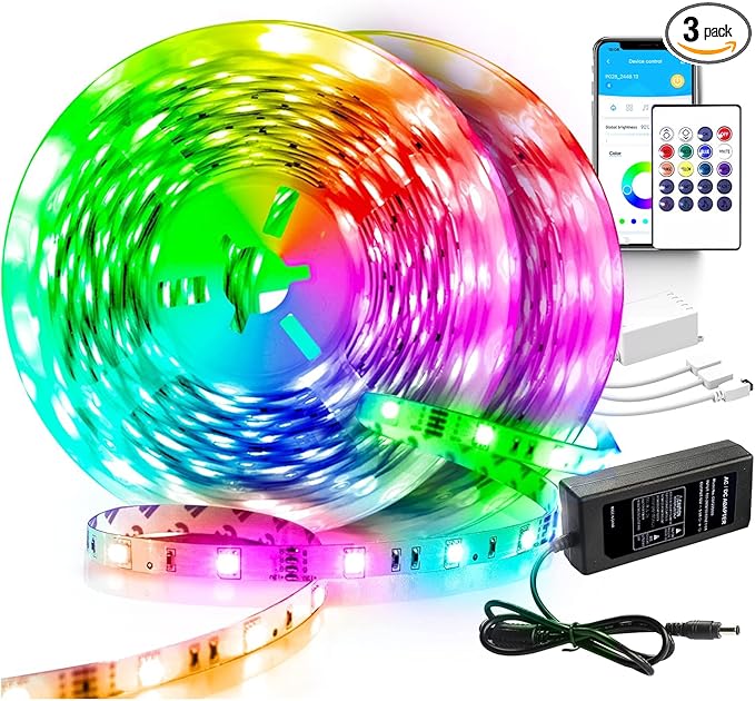 VOLIVO Led Strip Lights 130ft 24V, Color Changing Lighting by VOLIVO