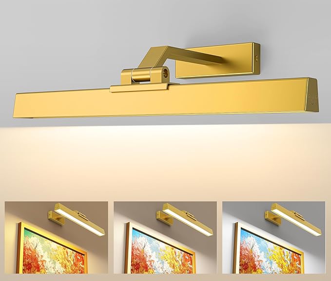 Picture Lights Wall Light 16in CCT Gallery Light | Battery Operated, Remote by Afyuol