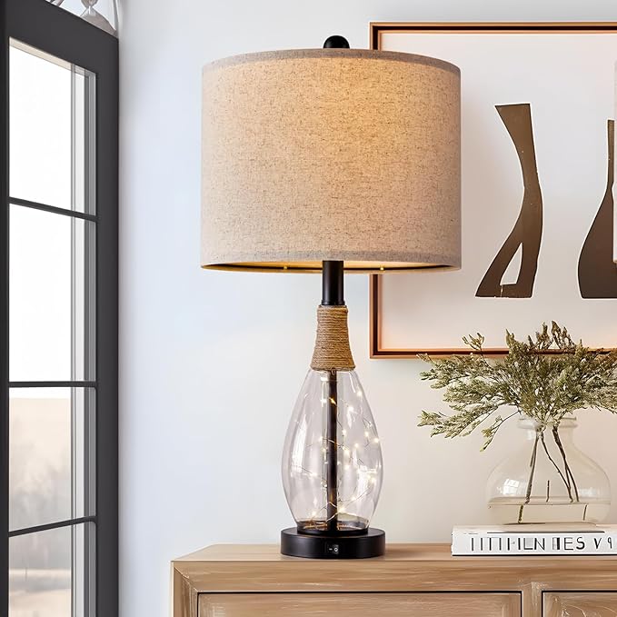 OYEARS 23" Farmhouse Table Lamps - Image 8