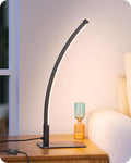 EDISHINE Curved LED Table Lamp, Modern Bedside Lamp by EDISHINE