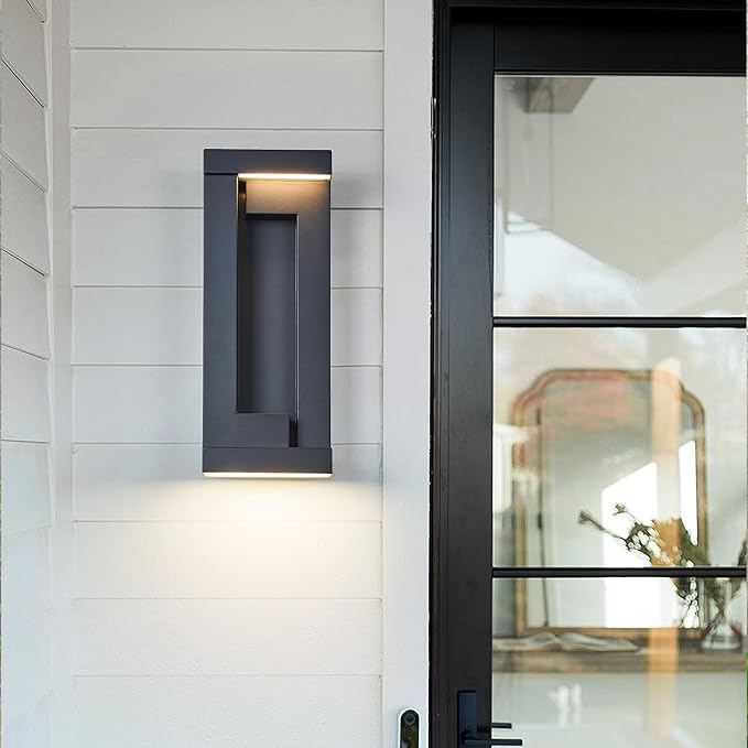 Modern Outdoor Art Wall Lights, IP65 & Anti-Rust, 2200 Lumens Triac Dimmable - Image 2