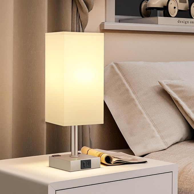 Antique White Touch Table Lamp - Image 6