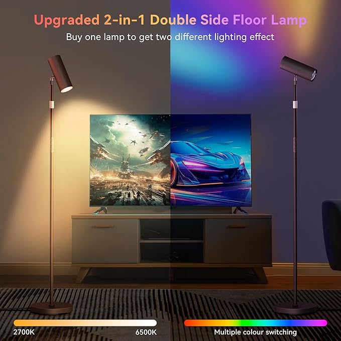 Spotlight Floor Lamp, Tall LED Standing Lamp - Image 2