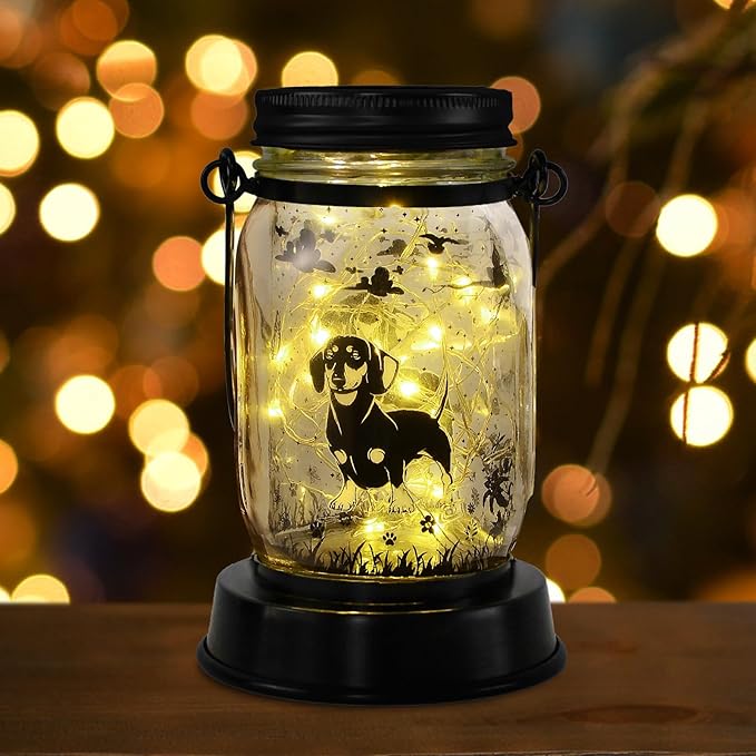Styleonme Decor Mobile Outdoor, Solar Waterproof Dachshund Lights, Gifts by styleonme