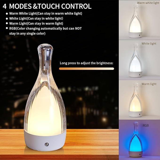 Table Lamp for bedroom with Touch Control, LED Nightstand Lamp Fourth - Image 5
