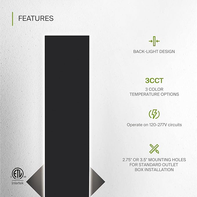 ASD LED 72" Long Wall Mount Light Fixture, Outdoor & Indoor Linear Sconce | 3CCT - Image 3
