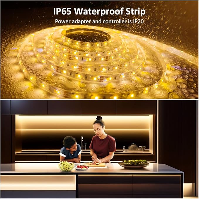 NOVOSTELLA 40ft Waterproof Tunable White LED Strip Lights, Dimmable Flexible - Image 2