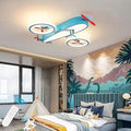 Kids Ceiling Lights for Bedroom Blue Airplane Light Fixture Mount 24.8" Kitchen by ShineLUEST