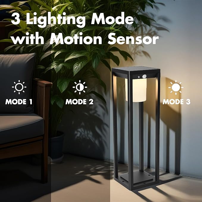 Solar Pathway Lights Outdoor, Aluminum Waterproof Floor Lamp, 3 Lighting Modes - Image 8