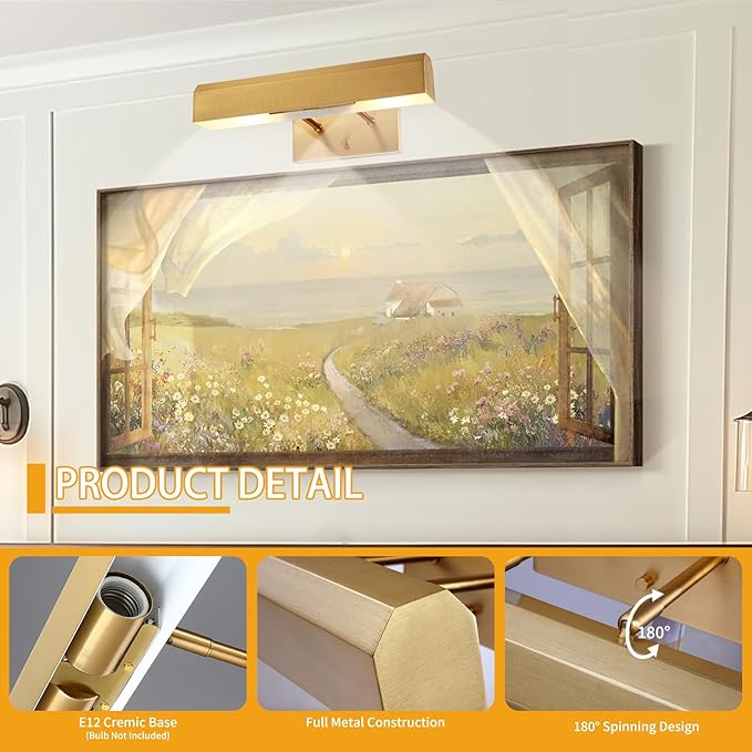 Picture Light Fixture, 15.75 inch Modern Painting Light, Full Metal Art Light - Image 2