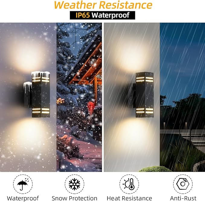 SHIMR Outdoor Light with Outlet, Modern Dusk to Dawn Outdoor Lighting, Aluminum - Image 4
