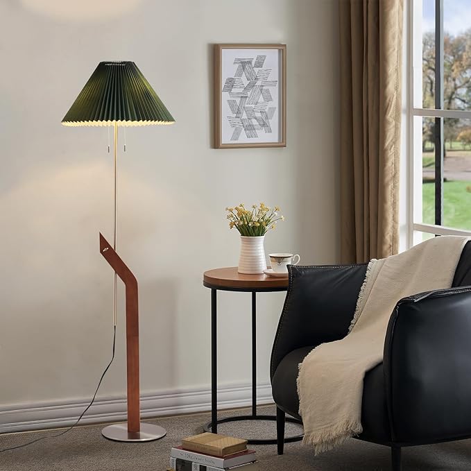 Floor Lamps for Living Room, Mid Century Modern Wood Large Floor Lamp, Height - Image 9