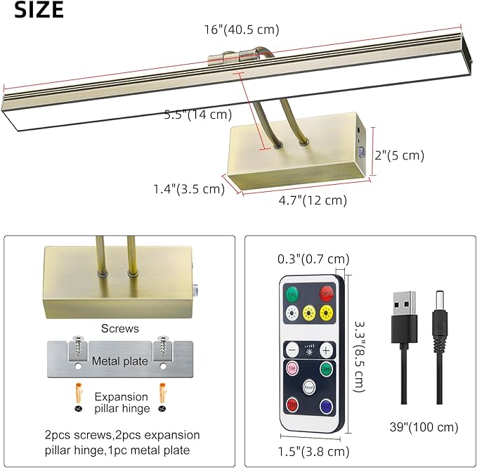 FUNCHDAY Picture Light, 3CCT Battery Art Lights - Image 8