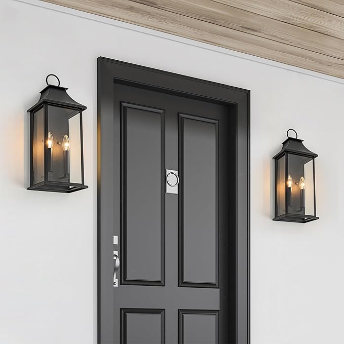 Outdoor Wall Lights, Dusk to Dawn Waterproof Outside Wall Sconce, Large Modern - Image 7