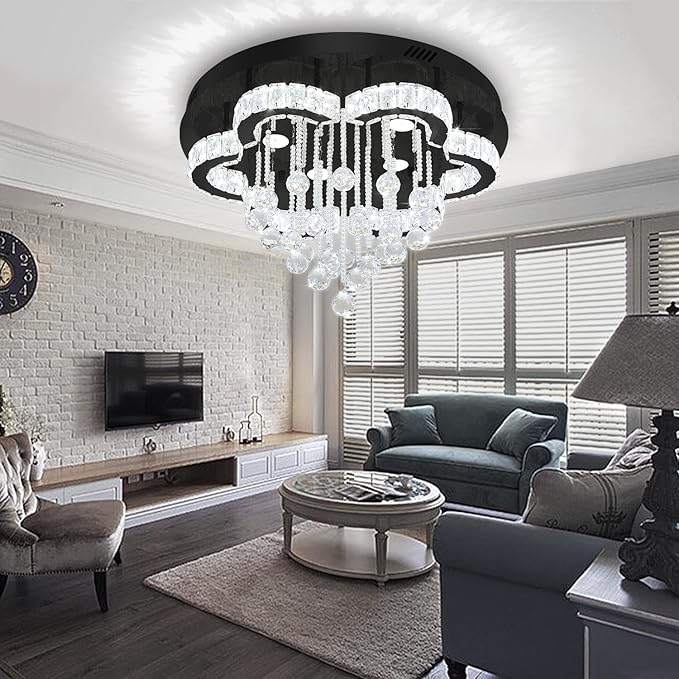 Flashing God Modern Chandelier for Living Room 24 inch Raindrop Chandeliers - Image 6