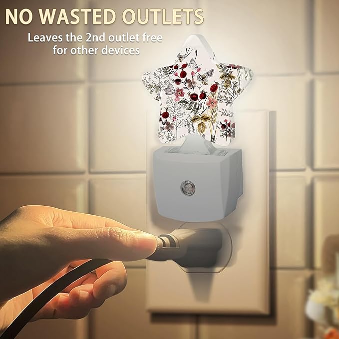 Vintage Flower Night Lights Plug into Wall - Image 2