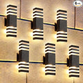 6 Pack Up and Down Wall Lights, 14W IP65 3000K 1100LM Warm White, Aluminum by ZSMAIKU