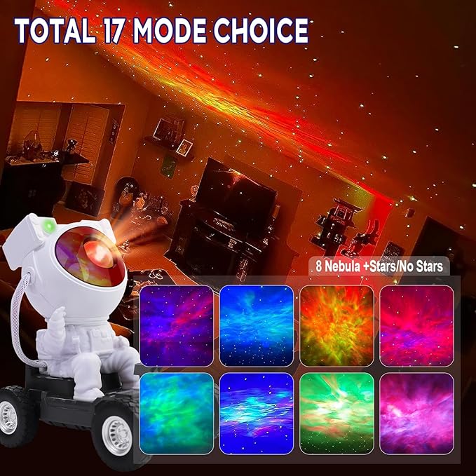 Astronaut Space Man Buddy Projector, 360° Star Projector Galaxy Nebula Light - Image 3