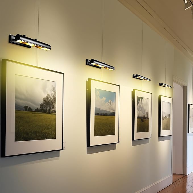 Picture Light for Wall 18" Black Picture Lights Hardwired 3-Light Bronze - Image 8
