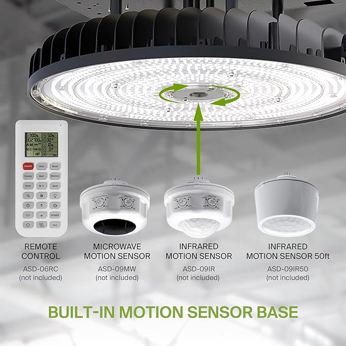 ASD LED High Bay UFO Light Fixture, Commercial Shop Lighting | 3CCT, IP69K - Image 8