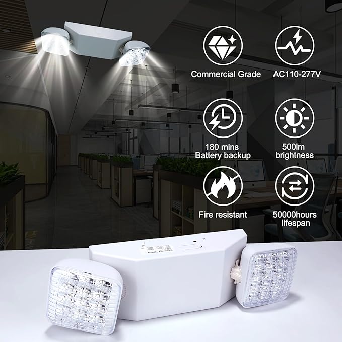 Commercial LED Emergency Lights 24 Pack, Emergency Light - Image 2