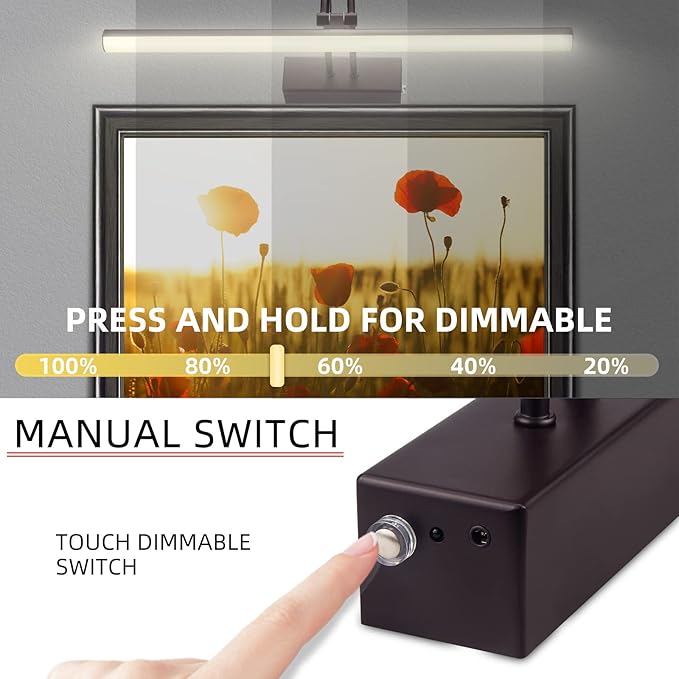 Picture Light, Picture Lights for Wall Cordless, Battery Wall Lights for - Image 4