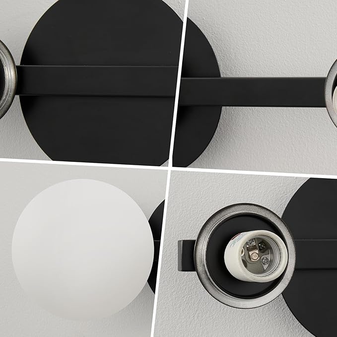 Black Bathroom Vanity Light Fixtures: Modern Wall Scones - Image 6