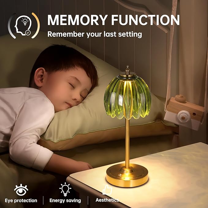Tulip Table Lamp with 5000mAh Battery & Touch Control, Small Cordless Table - Image 7