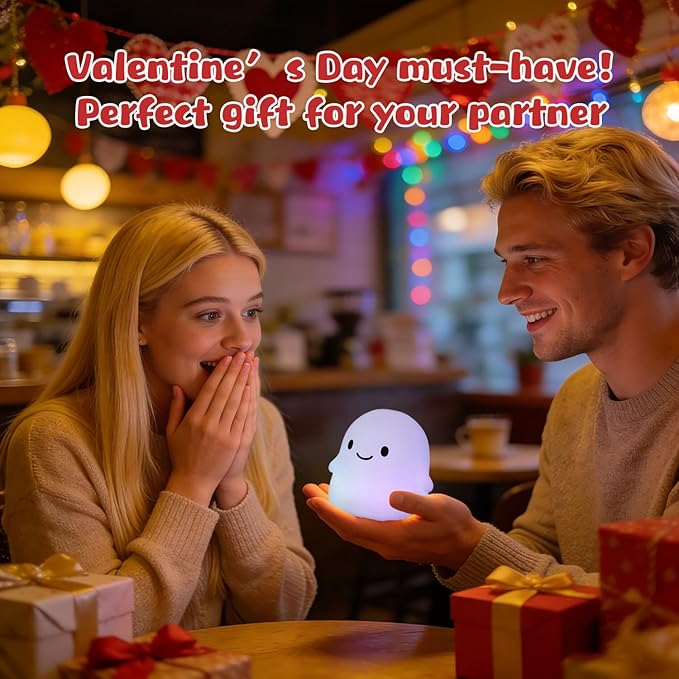 Halloween Ghost Night Light, Color-Changing & 50-Hour Battery, Spooky-Cute - Image 5