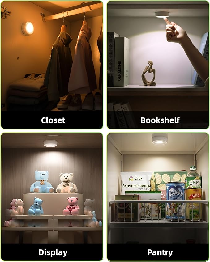 EZVALO LED Puck Lights with Charging Station, Rechargeable Sitck On Tap Lights - Image 9