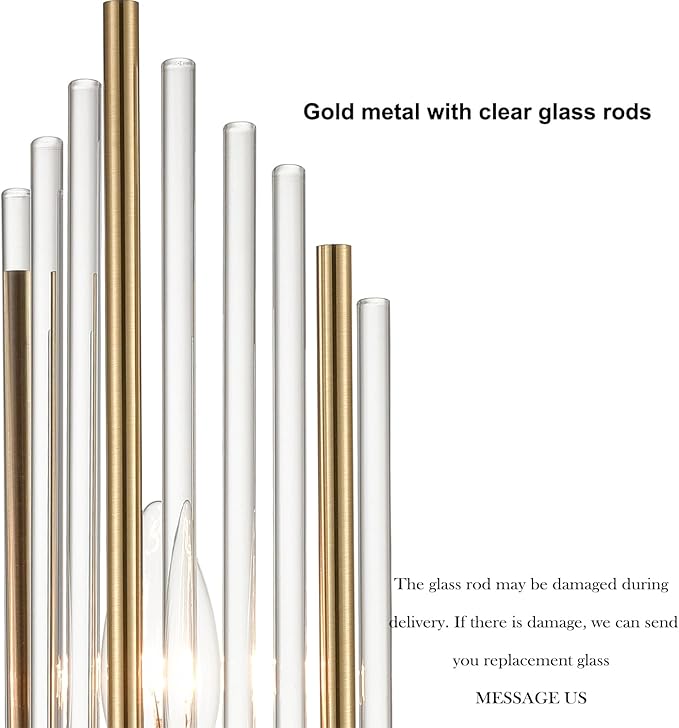 2-Light Modern Brushed Titanium Gold Wall Sconce - Image 6