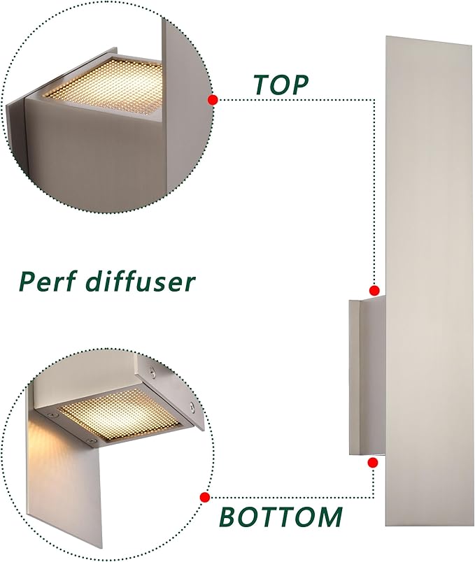 Reflex Modern Wall Sconce Indoor, Minimalist Up and Down Wall Light, Wall lamp - Image 3