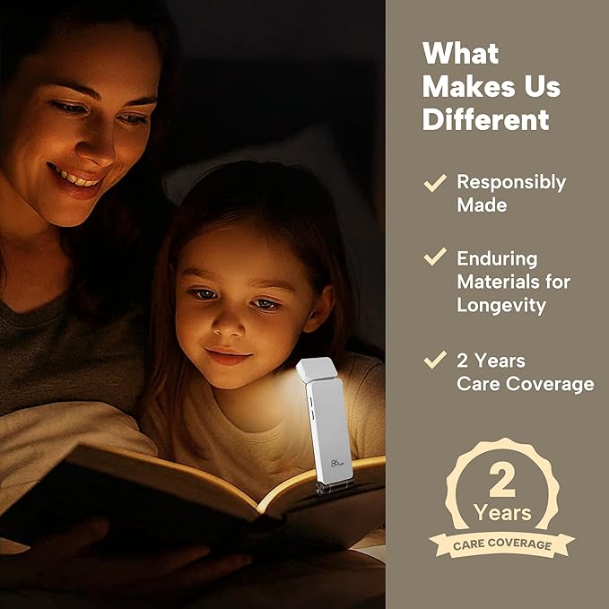 86lux Book Light, Rechargeable Clip-On LED Reading Light - Image 7