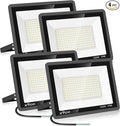 4 Pack 100W LED Flood Light, IP66 Waterproof Outside Flood Light, 12500LM Super by XYCN