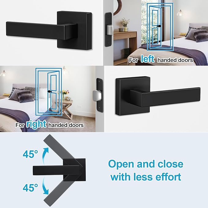 Estmoon 4 Pack Passage Door Knobs - Image 7