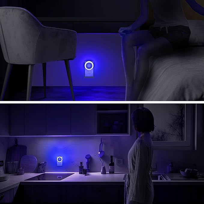 Briignite Motion Sensor Night Light Blue, Night Lights Plug into Wall, Auto - Image 5