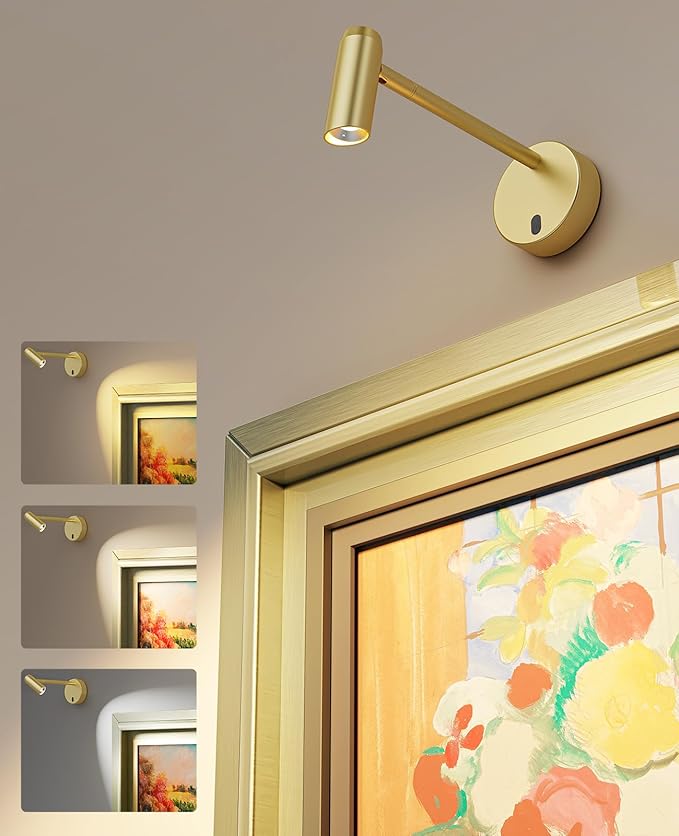 Picture Light for Wall, Battery Operated Art Light for Paintings CCT Dimmable by Afyuol
