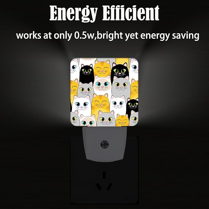 Cats Night Light, Plug Into Wall Decor - Image 4
