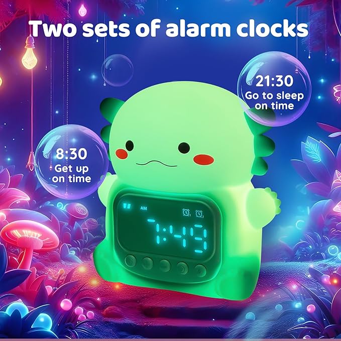 Axolotl Alarm Clock with Night Light - Image 6