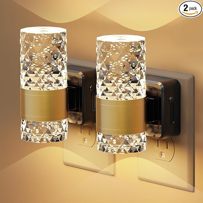 LED Night Lights Plug into Wall 2 Pack, Bubble Nightlight by Fuligent