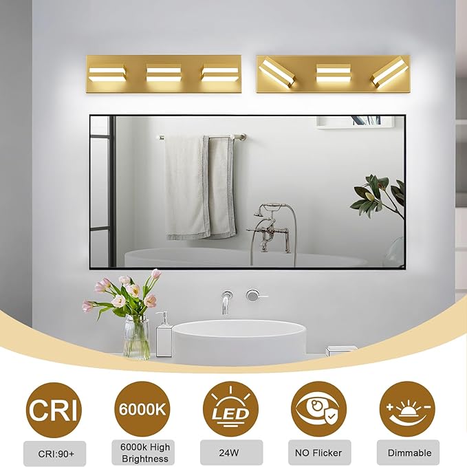 IZORRO LED Modern Bathroom Lights Fixtures, Vanity Lights - Image 4
