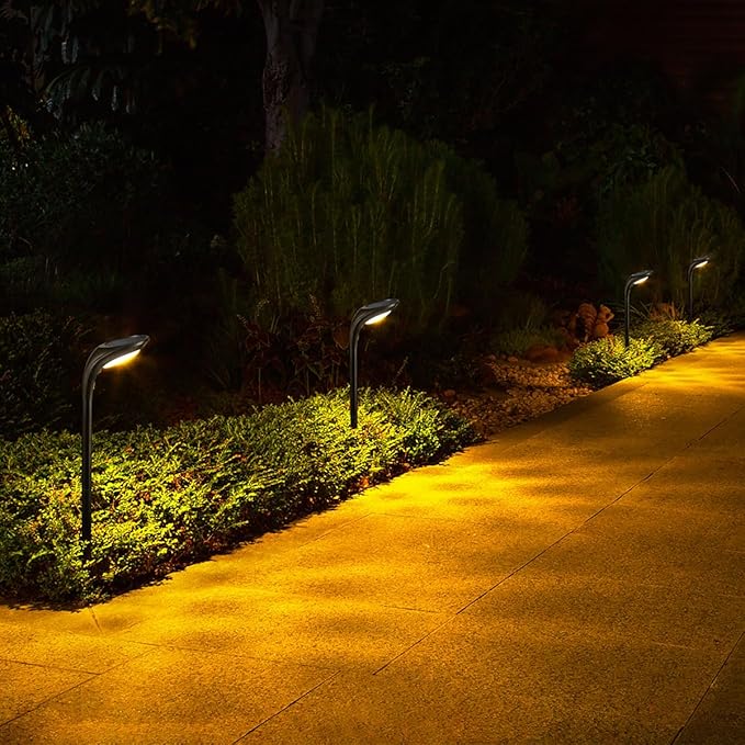 Solar Outdoor Pathway Lights, 4 Pack, Waterproof IP65, Stylish Snake Head Shape - Image 3